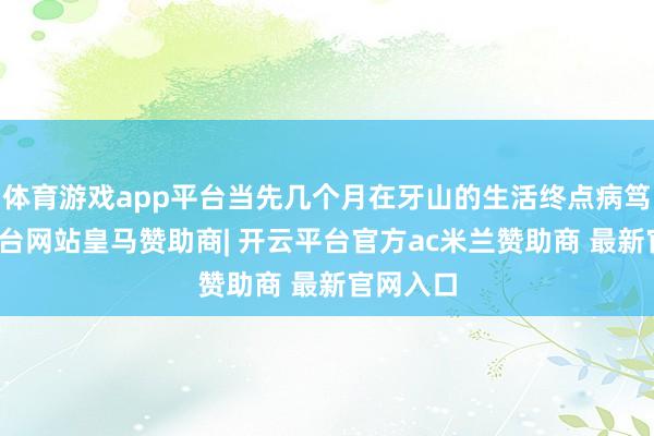 体育游戏app平台当先几个月在牙山的生活终点病笃-开云平台网站皇马赞助商| 开云平台官方ac米兰赞助商 最新官网入口