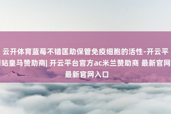 云开体育蓝莓不错匡助保管免疫细胞的活性-开云平台网站皇马赞助商| 开云平台官方ac米兰赞助商 最新官网入口