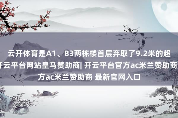 云开体育是A1、B3两栋楼首层弃取了9.2米的超高空间盘算-开云平台网站皇马赞助商| 开云平台官方ac米兰赞助商 最新官网入口